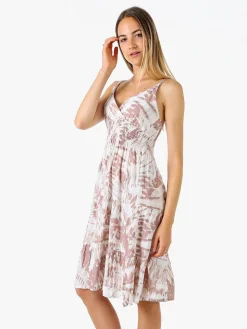 Solada Vestito donna in cotone con spalline strette - beige