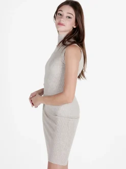 Solada Vestito donna in maglia senza maniche con collo a lupetto
