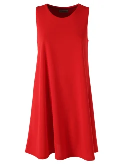 Solada Vestito donna smanicato in tinta unita - rosso