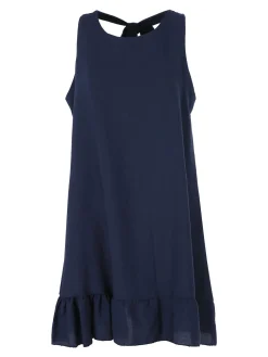 Solada Vestito donna smanicato con fiocco sul retro del collo - blu scuro