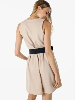 Solada Vestito donna smanicato in tinta unita - beige