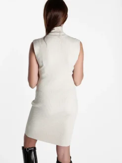 Solada Vestito donna smanicato in maglia con dettagli lurex