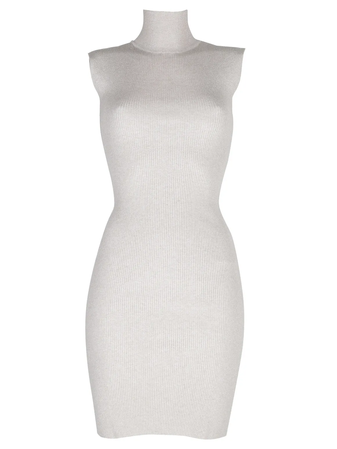 Solada Vestito donna smanicato in maglia con dettagli lurex