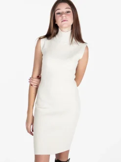 Solada Vestito donna smanicato in maglia con dettagli lurex