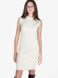 Solada Vestito donna smanicato in maglia con dettagli lurex