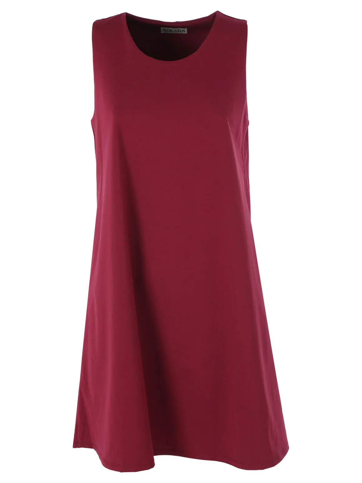 Solada Vestito donna svasato senza maniche - bordeaux