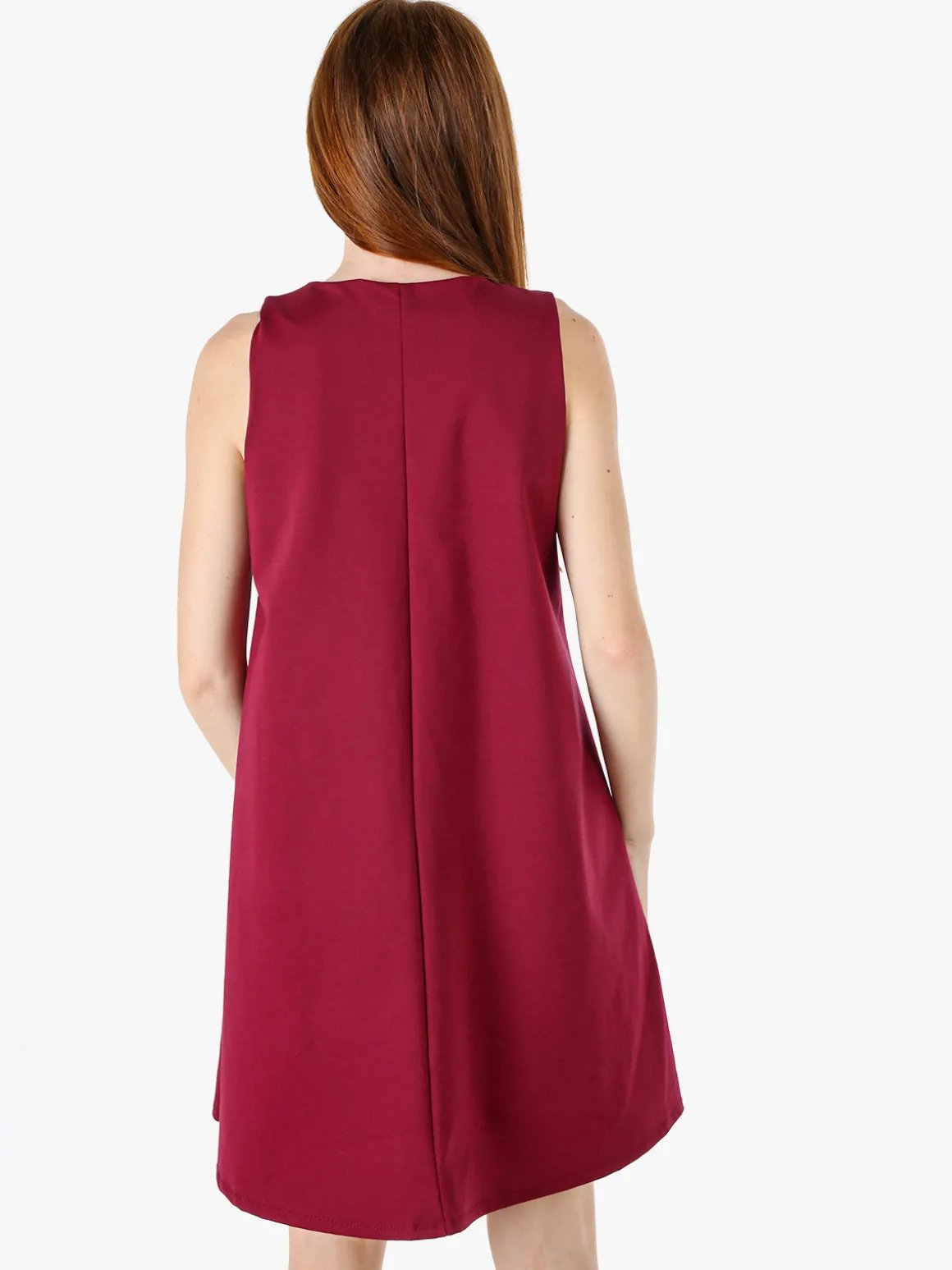 Solada Vestito donna svasato senza maniche - bordeaux