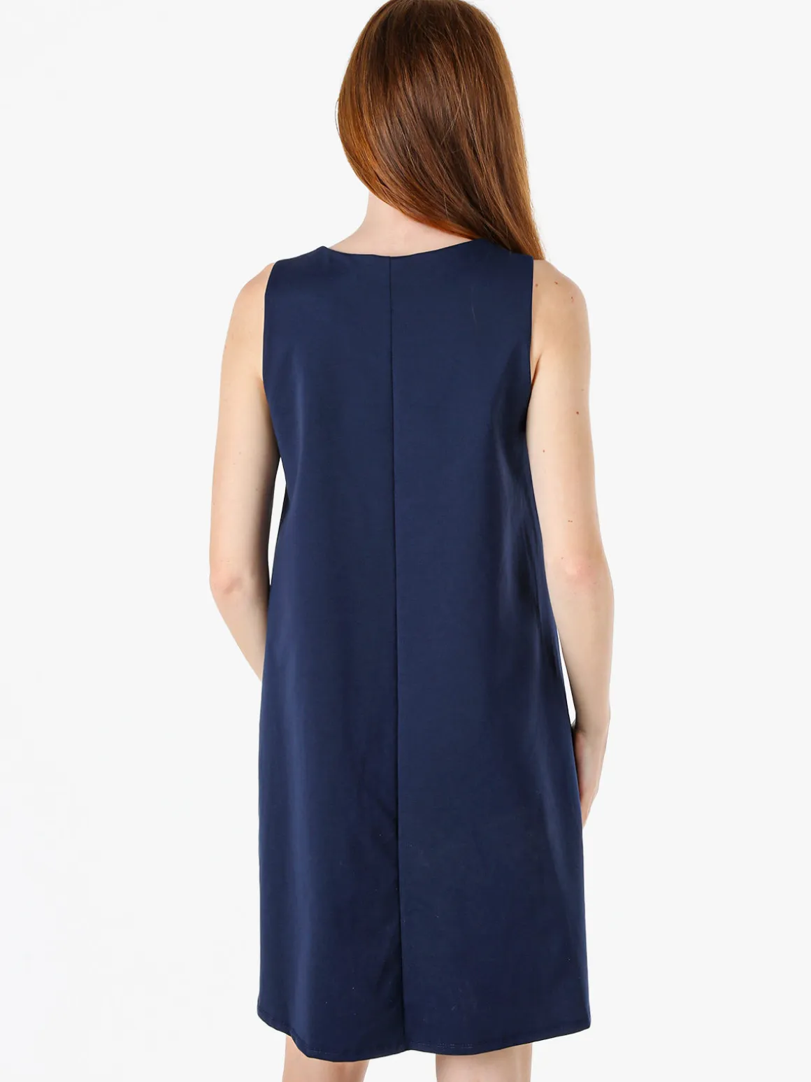 Solada Vestito donna svasato senza maniche - blu scuro
