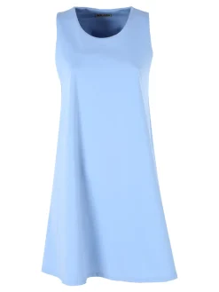 Solada Vestito donna svasato senza maniche - azzurro