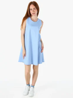Solada Vestito donna svasato senza maniche - azzurro