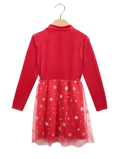 Solada Vestito elegante da bambina accollato in velluto