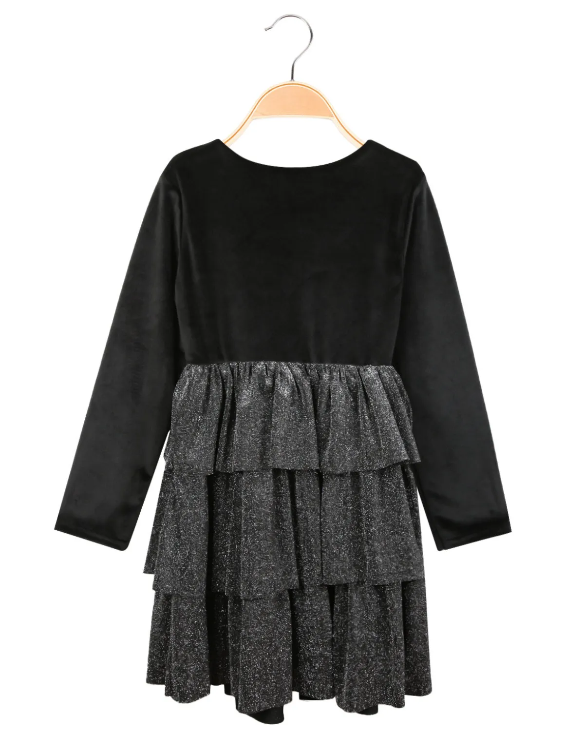 Solada Vestito in ciniglia da bambina con balze e collana