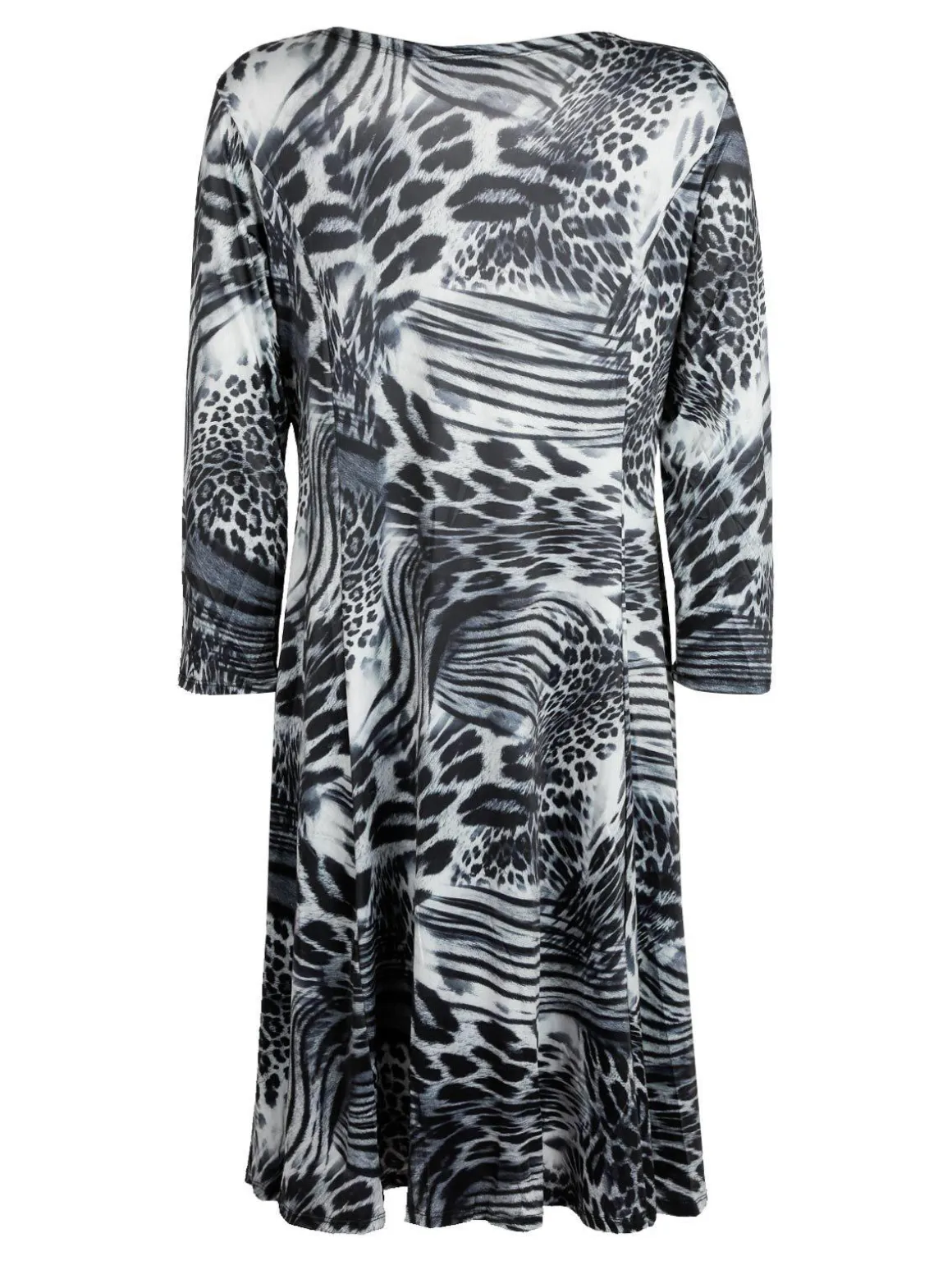 Solada Vestito leopardato manica a 3/4