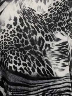 Solada Vestito leopardato manica a 3/4