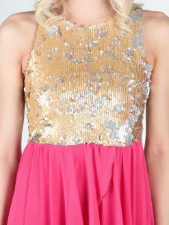 Solada Vestito lungo sul retro con paillettes