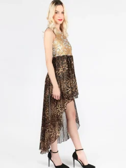 Solada Vestito lungo sul retro con paillettes