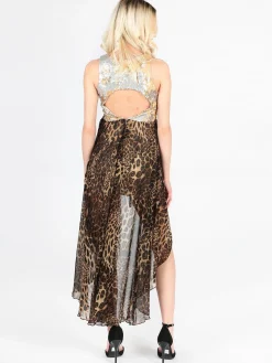 Solada Vestito lungo sul retro con paillettes