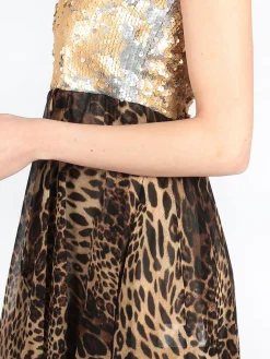 Solada Vestito lungo sul retro con paillettes