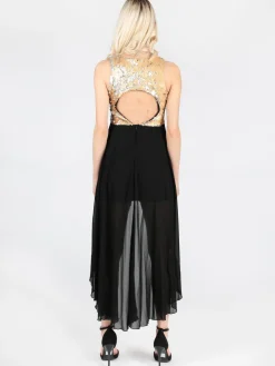 Solada Vestito lungo sul retro con paillettes