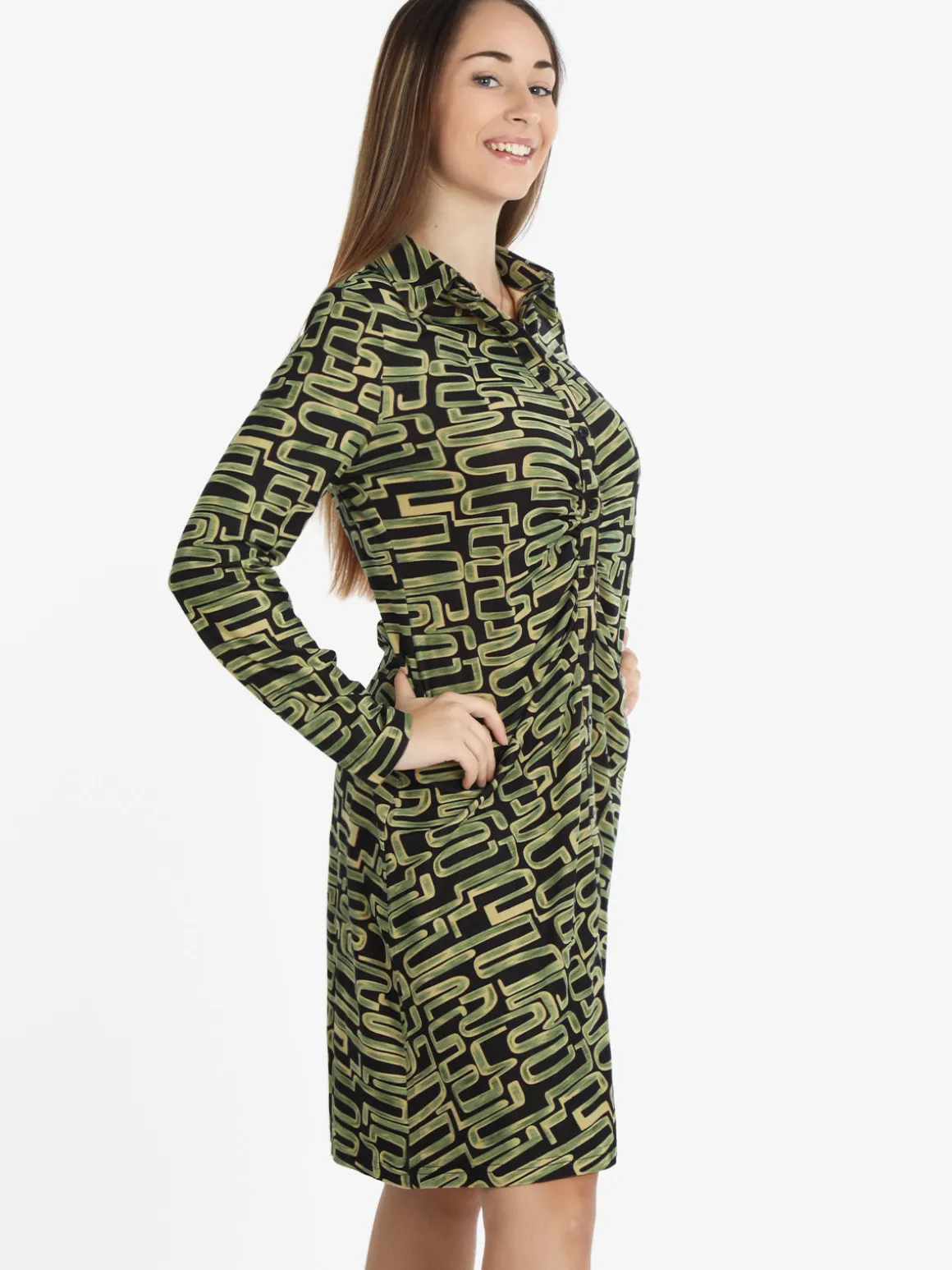 Solada Vestito scamiciato donna con stampa