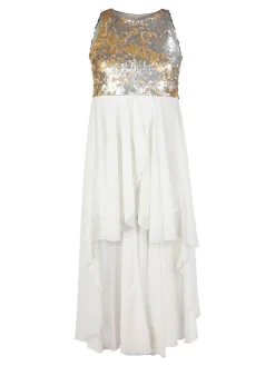 Solada Vestito smanicato con paillettes e schiena scoperta