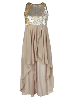 Solada Vestito smanicato con paillettes e schiena scoperta