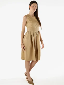 Solada Vestito smanicato da donna in cotone - khaki
