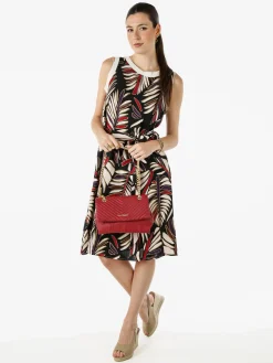 Solada Vestito smanicato da donna con stampe - nero