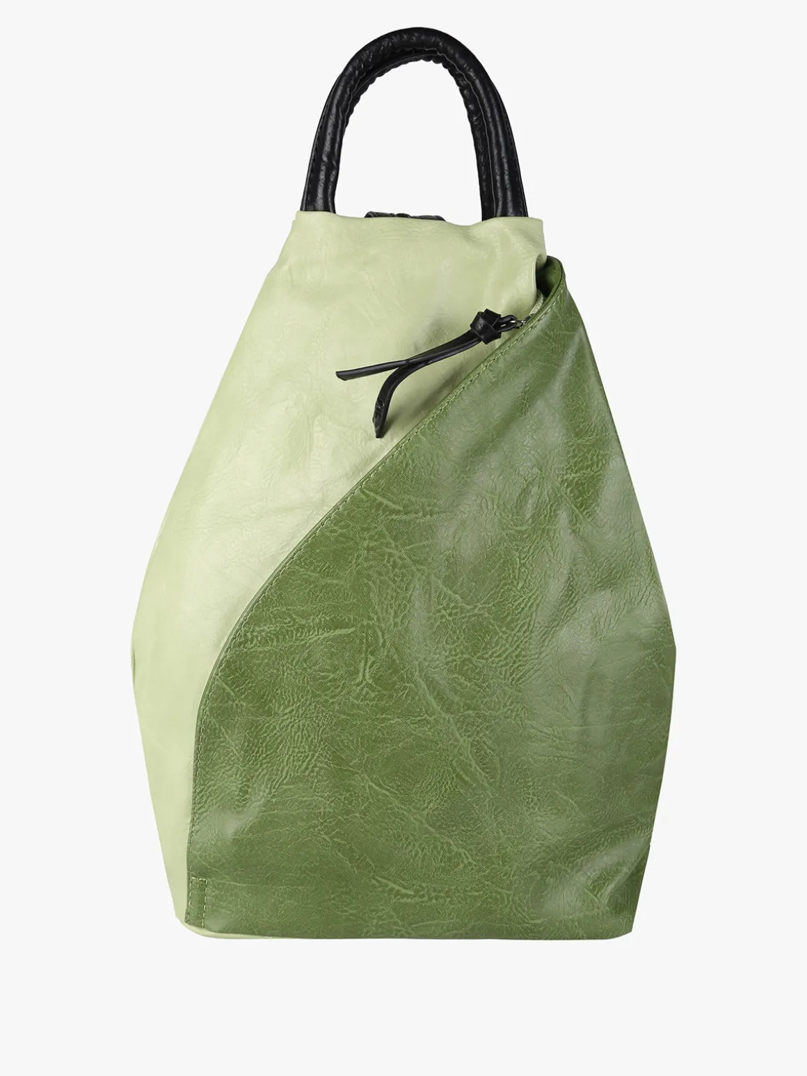 Solada Zaino da donna in ecopelle bicolore - verde