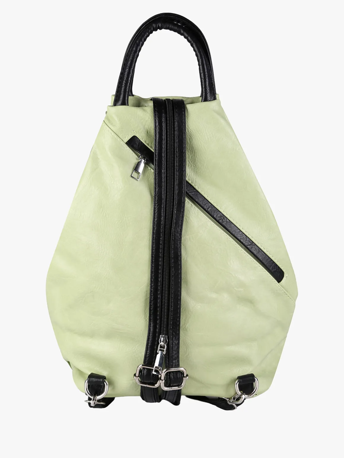 Solada Zaino da donna in ecopelle bicolore - verde
