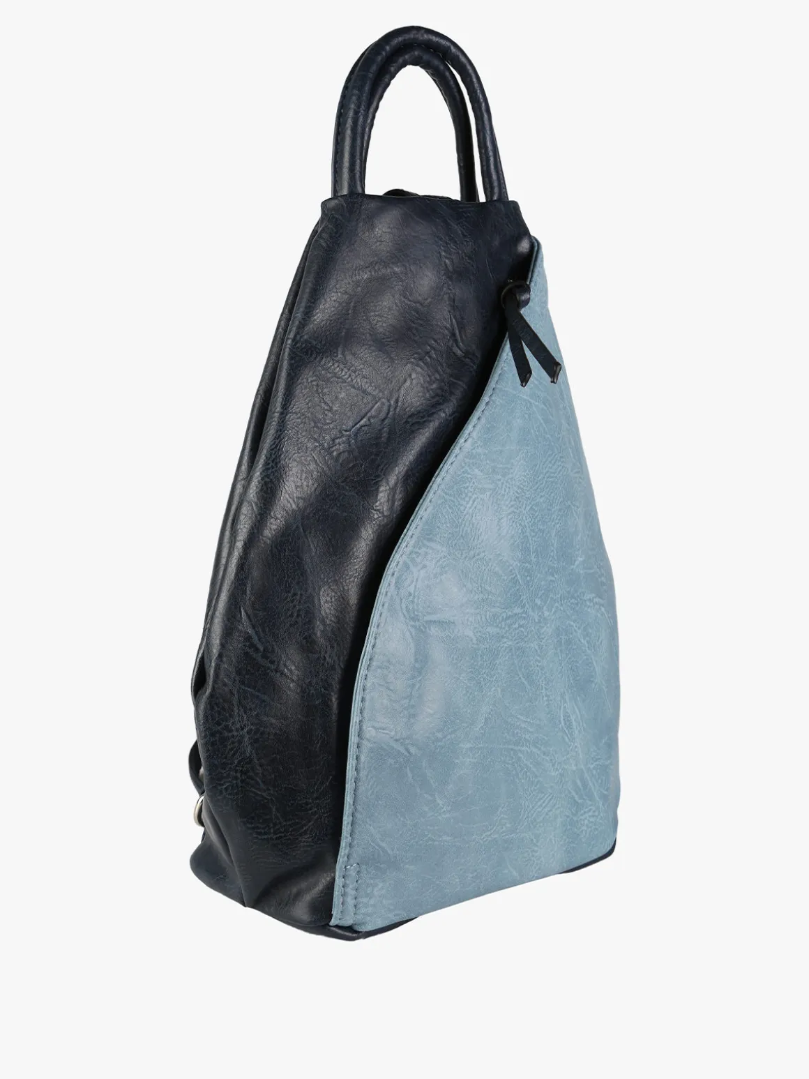 Solada Zaino da donna in ecopelle bicolore - azzurro