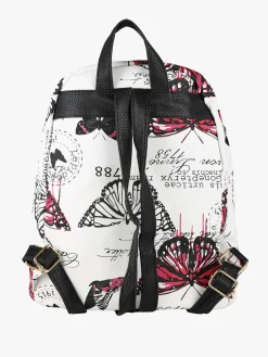 Solada Zaino donna con stampa farfalle - rosso