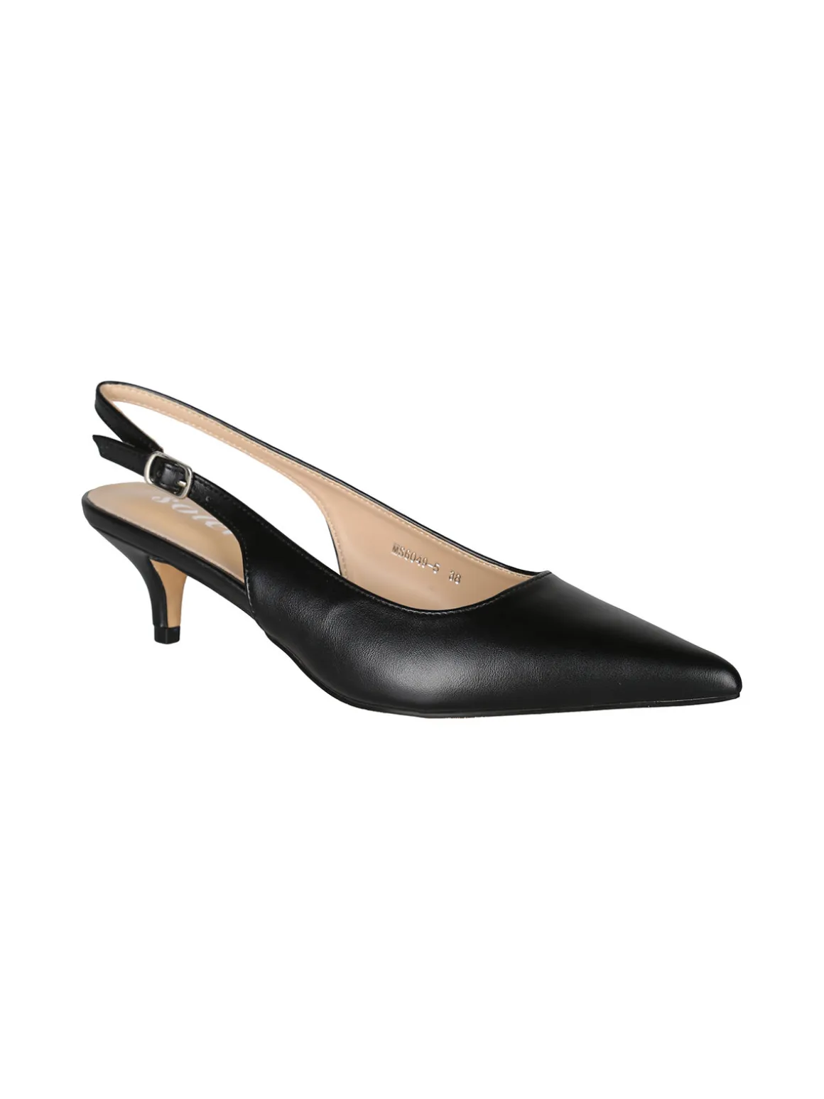Soleil Slingback donna aperte dietro con tacco a rocchetto - nero