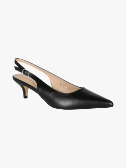 Soleil Slingback donna aperte dietro con tacco a rocchetto - nero