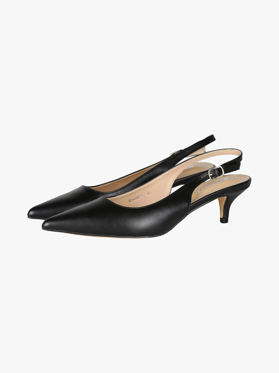 Soleil Slingback donna aperte dietro con tacco a rocchetto - nero