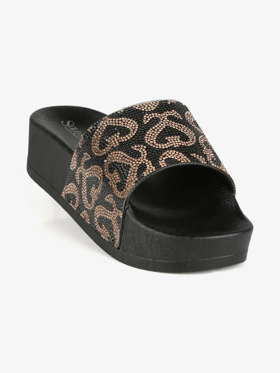 Solo Soprani Ciabatte donna con platform e strass