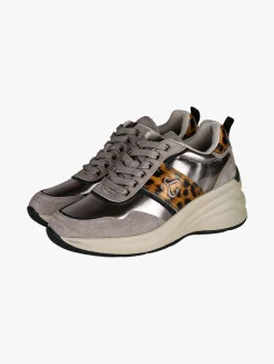 Solo Soprani Sneakers donna con zeppa e dettagli animalier - taupe