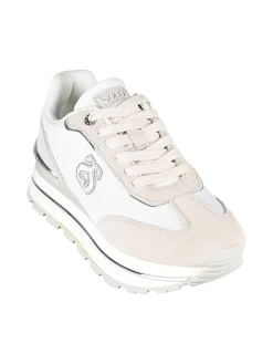 Solo Soprani Sneakers donna in pelle scamosciata e mesh con platform