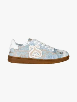 Solo Soprani Sneakers donna stringate in tessuto jeans