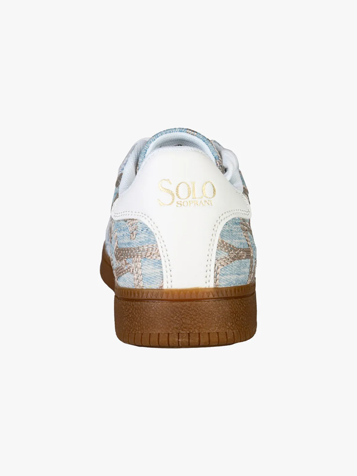 Solo Soprani Sneakers donna stringate in tessuto jeans