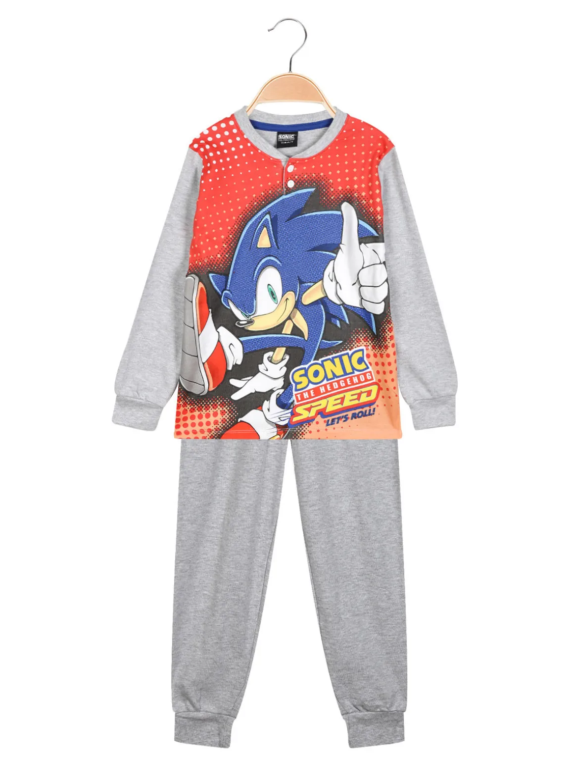 Sonic Pigiama lungo in caldo cotone da bambino