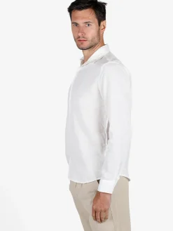 S.O.S Store Of Shirt Camicia in lino da uomo a maniche lunghe