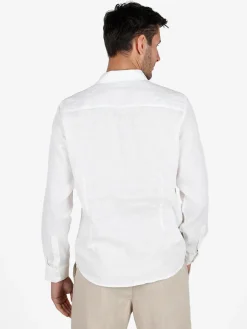 S.O.S Store Of Shirt Camicia in lino da uomo a maniche lunghe