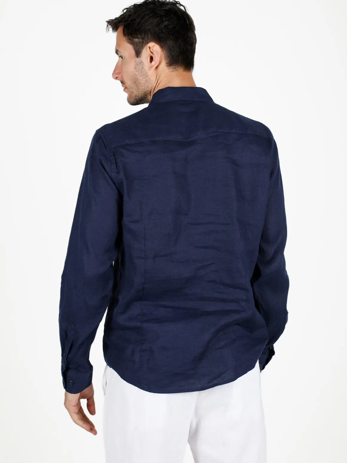 S.O.S Store Of Shirt Camicia in lino da uomo a maniche lunghe