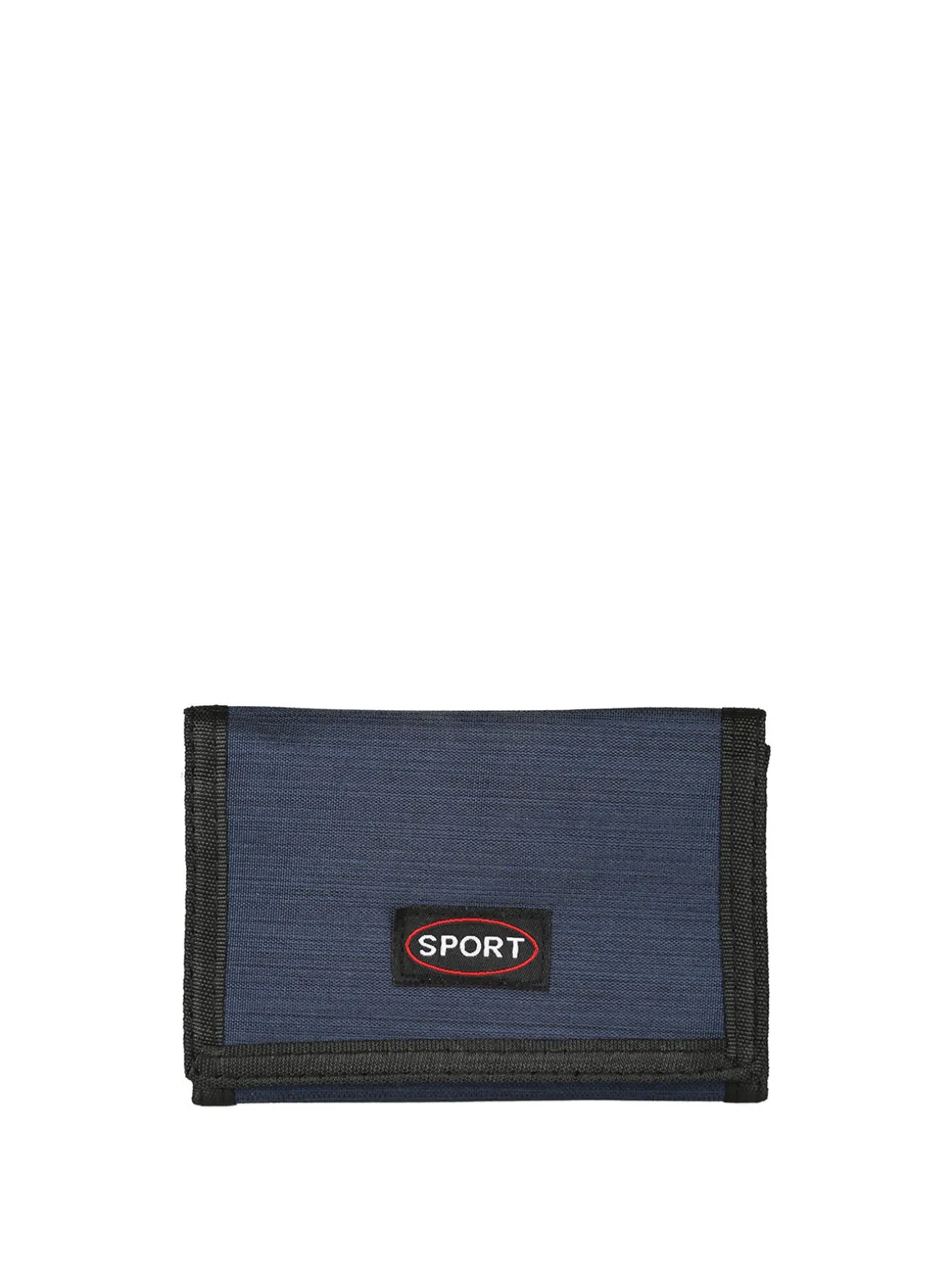 Sport Portafoglio in tessuto con chiusura a strappo e catenella - blu
