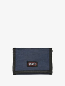 Sport Portafoglio in tessuto con chiusura a strappo e catenella - blu