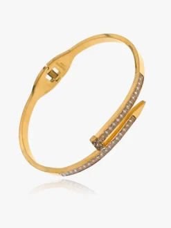 Stainless Stell Bracciale donna in acciaio con strass
