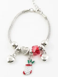 Stainless Stell Bracciale natalzio con charm