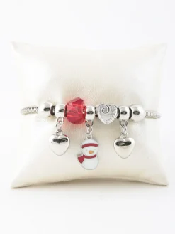 Stainless Stell Bracciale natalzio con charm