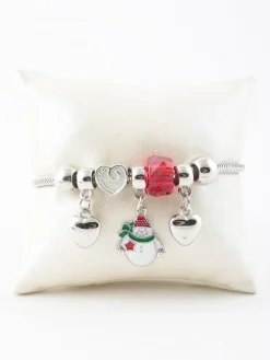 Stainless Stell Bracciale natalzio con charm